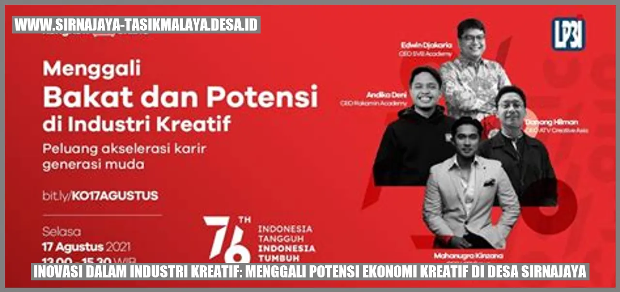 Inovasi dalam Industri Kreatif: Menggali Potensi Ekonomi Kreatif di Desa Sirnajaya