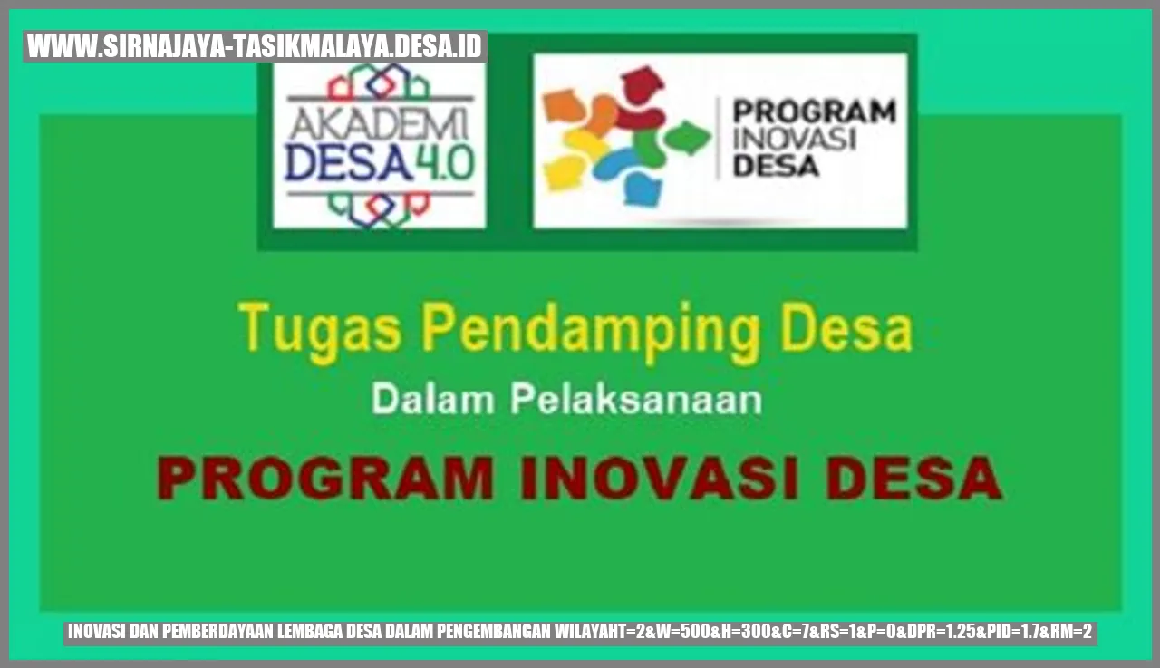 Inovasi Desa Maju Wilayah