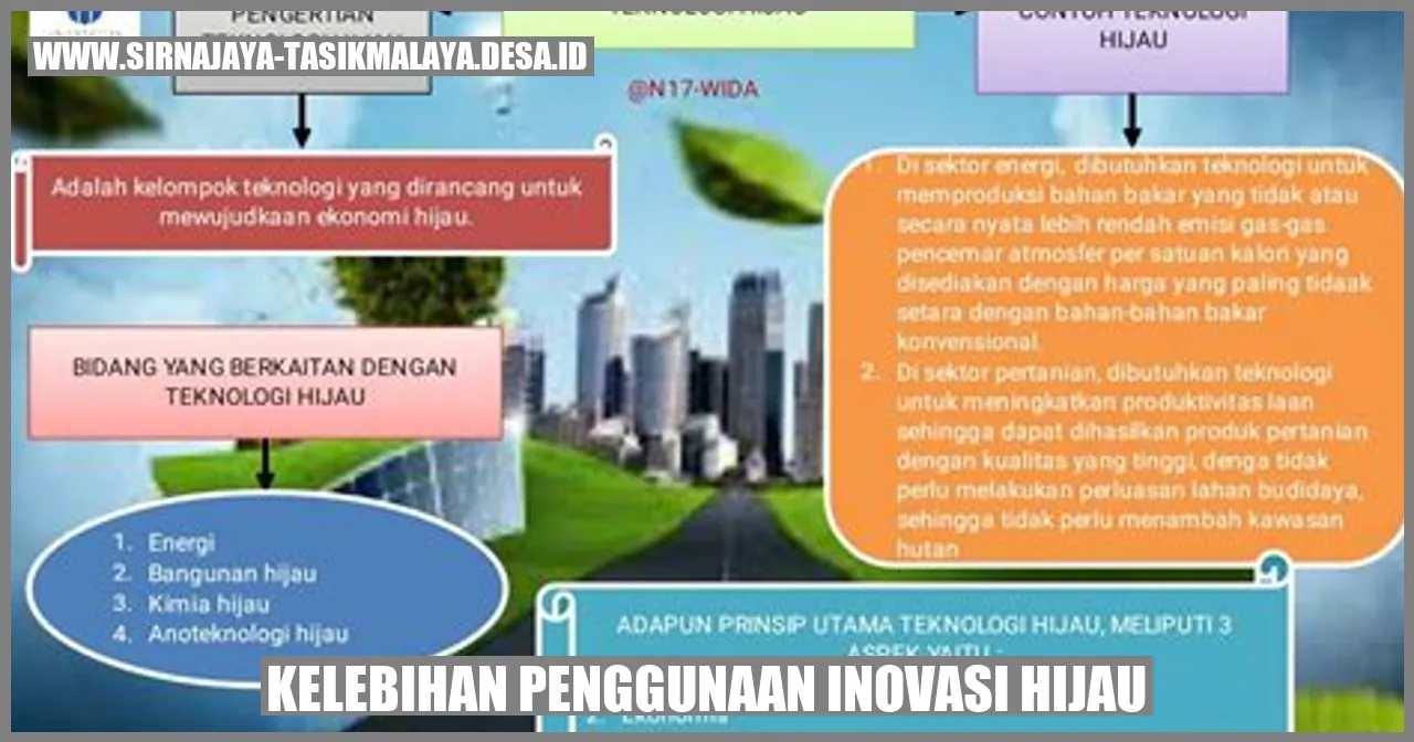 Kelebihan Penggunaan Inovasi Hijau