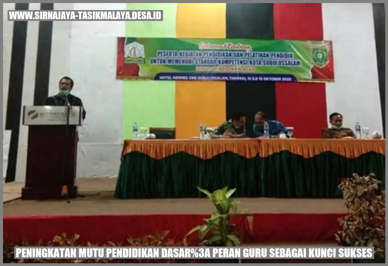 Peningkatan Mutu Pendidikan Dasar: Peran Guru sebagai Kunci Sukses